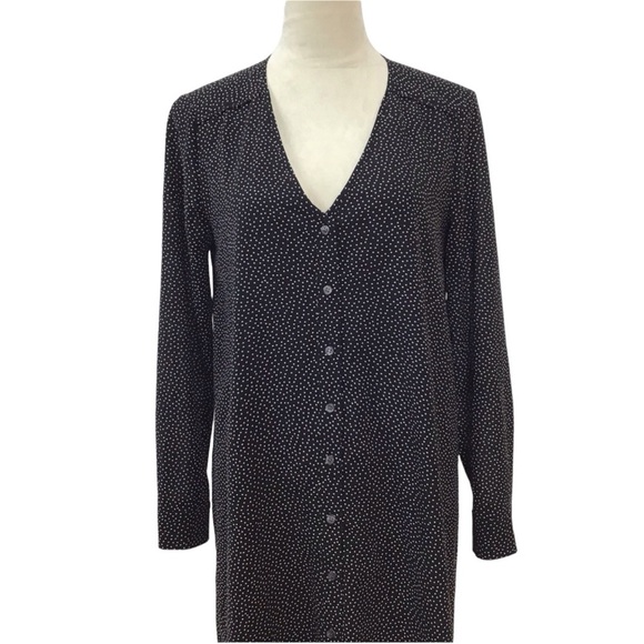 J Crew Black White Polka Dot Shift Dress  Size XS - Picture 5 of 11